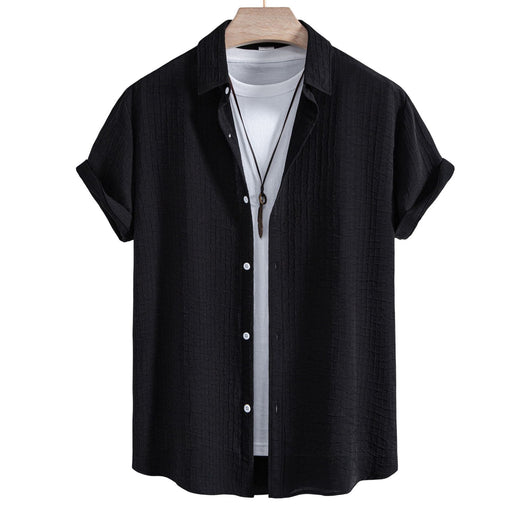 Conjunto Casual Hombre: Camisa y Shorts Jacquard Manga Corta - Image 18