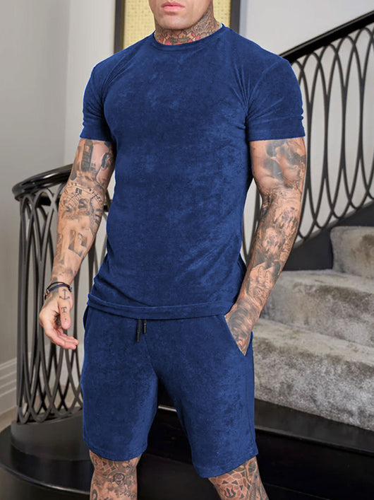 Traje Deportivo Casual de Ante con Manga Corta - Image 6