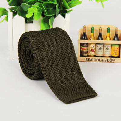 Corbata Tejida Unicolor para Hombre - Image 21