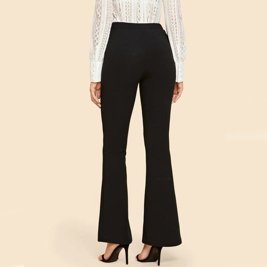 Pantalones Acampanados de Cintura Alta para Mujer