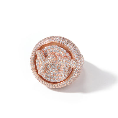 Anillo Hip Hop Giratorio con Letras DIY y Zircones - Image 6