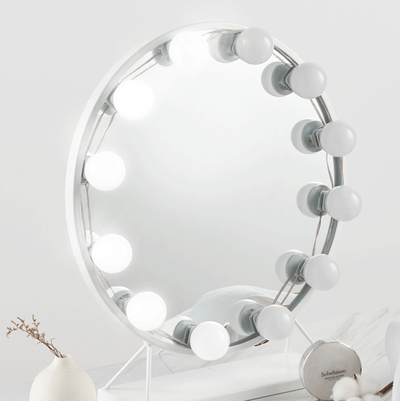 Espejo de Maquillaje LED con Luz Hollywood USB - Iluminación Tricolor Ajustable - Image 12