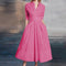 Vestido Midi Elegante de Diseño Exclusivo - Falda Temperamento Verano
