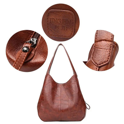 Bolso de Cuero Vintage Textura Mármol Gran Capacidad para Mujer - Image 3