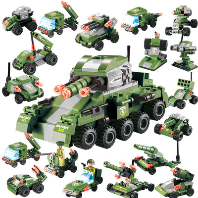 Bloques de Construcción Portaaviones Militar Policía para Niños - Image 16
