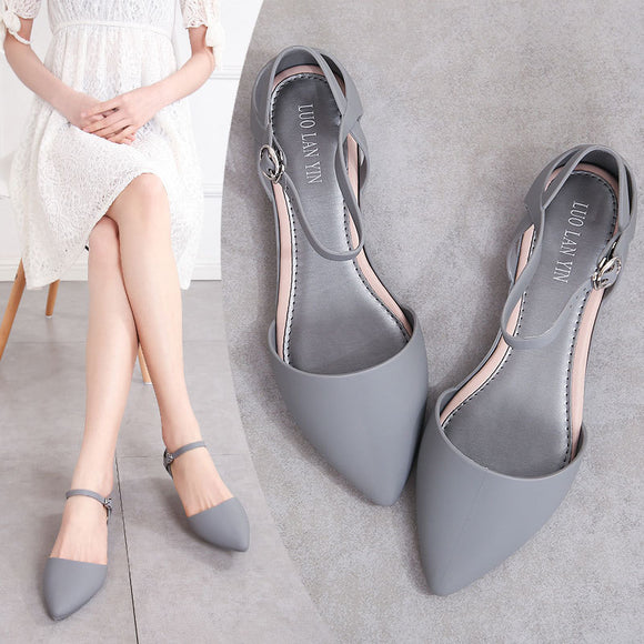 Sandalias Baotou de Gelatina Estilo Coreano para Mujer Verano