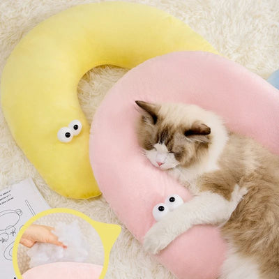 Almohada de Soporte Cervical Forma de Ojo de Gato para Mascotas - Cama Cómoda para Perros y Gatos - Image 6