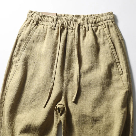 Pantalones Capri de Lino y Algodón Transpirables - Estilo Casual - Image 14