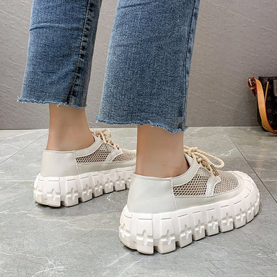 Zapatos Plataforma Mujer con Tacón Medio y Punta Redonda - Image 12