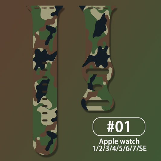 Correa de Reloj con Hebilla Mariposa y Estampado Camuflaje Personalizado