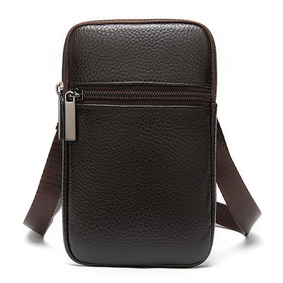 Riñonera de Cuero Genuino para Hombre - Bolsa Vertical Portátil - Image 5