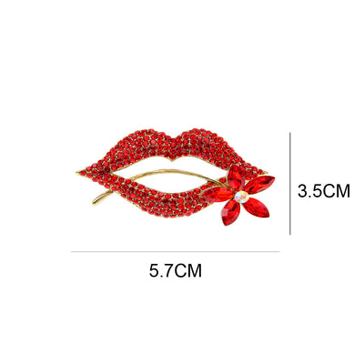 Broche Labios Rojos Tentación - Accesorio de Temperamento para Traje y Vestido - Image 4