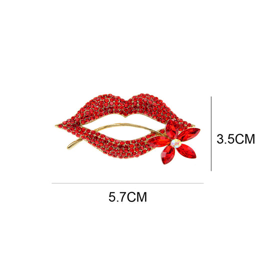 Broche Labios Rojos Tentación - Accesorio de Temperamento para Traje y Vestido - Image 4