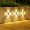 Lámpara Solar de Pared Espejo Convexo para Exterior - Iluminación de Jardín y Villa