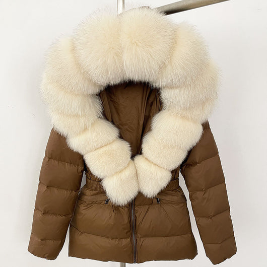 Chaqueta Acolchada Corta Ajustada para Mujer con Forro de Piel - Image 20