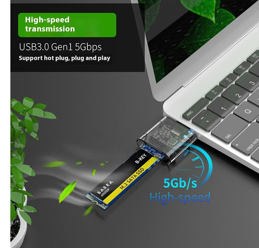 Caja Protectora para Disco Duro Móvil USB - Diseño Transparente y Creativo - Image 12