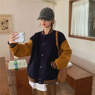 Chamarra Deportiva Casual para Mujer con Bloques de Color