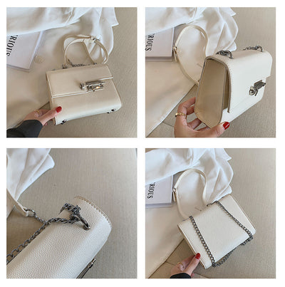 Bolso Diagonal de Mujer con Cadena Texturizada y Diseño Asimétrico - Image 13