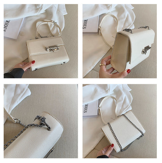 Bolso Diagonal de Mujer con Cadena Texturizada y Diseño Asimétrico - Image 13