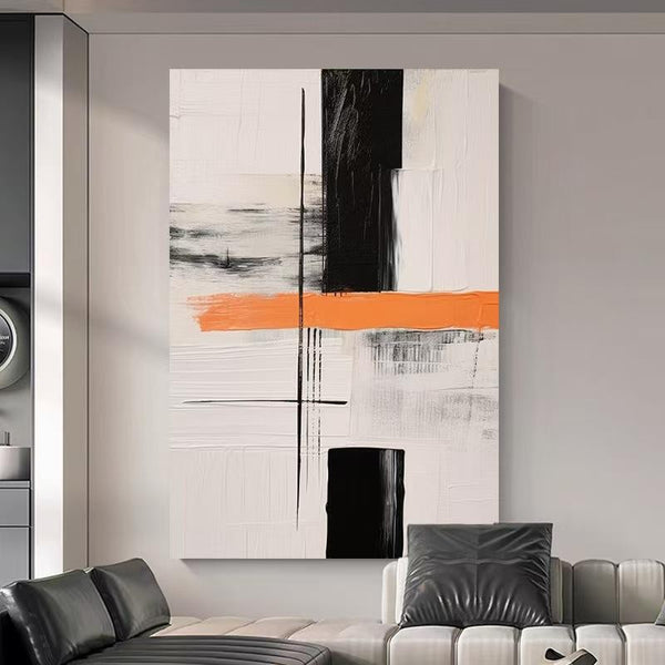 Cuadro Abstracto Wabi Sabi Óleo Pintado a Mano - Arte Moderno Texturizado sin Marco