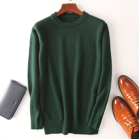 Suéter de Cachemir para Hombre Cuello Redondo Acolchado - Image 10