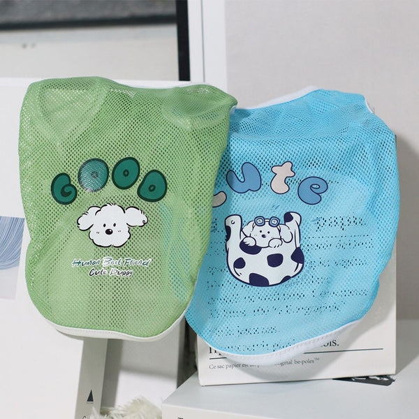 Chaleco Fresco para Mascotas con Estampado de Cuadrícula y Caricaturas