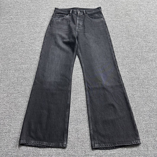 Jeans Rectos Holgados Vintage Desgastados en Negro - Image 9