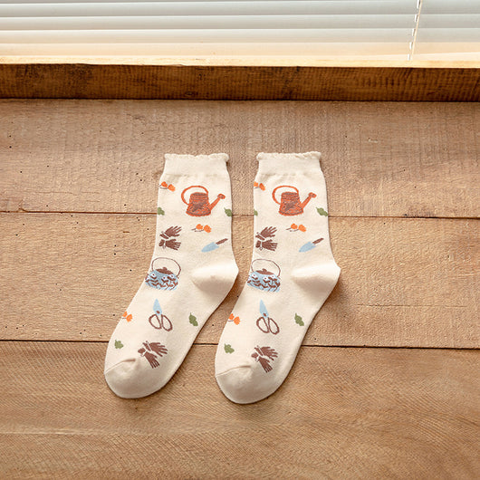 Calcetines Retro Estilo Japonés Ins para Mujer - Tubo Medio Hyuna - Image 8