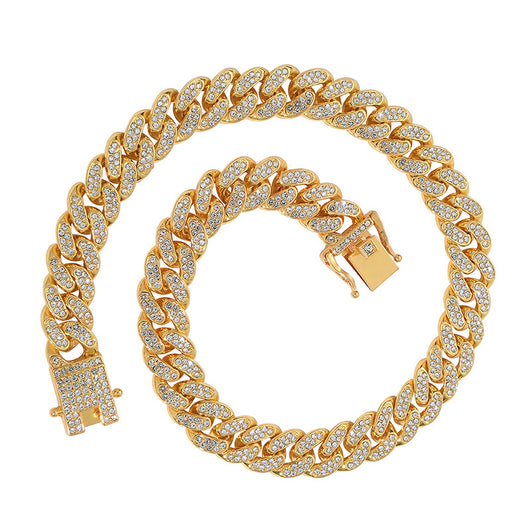Cadena Cuba Diamantada para Hombre - Elegancia Simple y Sofisticada - Image 4