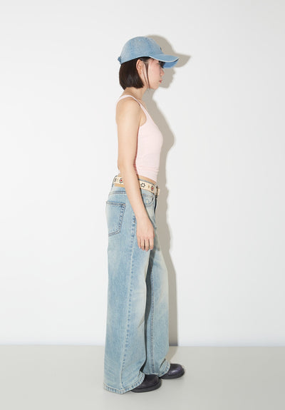 Pantalones Vaqueros de Pierna Ancha Cintura Alta para Mujer - Image 23