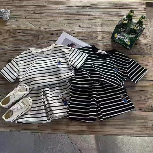 Conjunto Infantil Osito a Rayas - Playera y Shorts - Image 5
