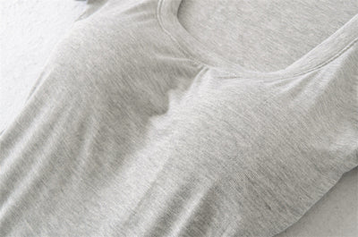 Playera Ajustada Cuello U Manga Corta para Mujer - Image 14
