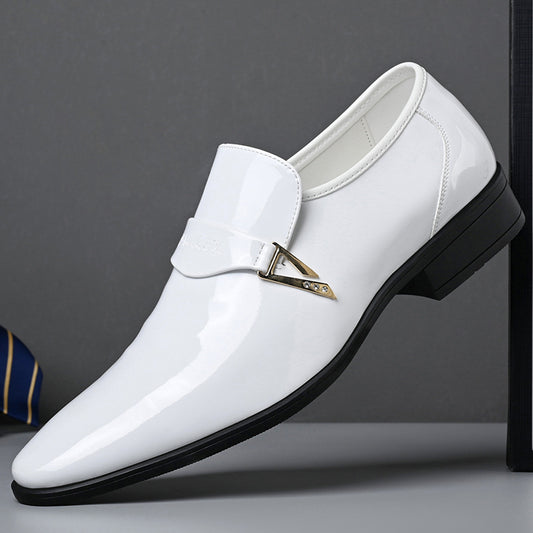 Zapatos Casuales de Cuero para Hombre Estilo Británico Clásico con Punta Afilada
