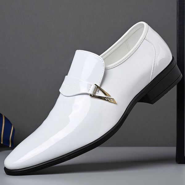 Zapatos Casuales de Cuero para Hombre Estilo Británico Clásico con Punta Afilada