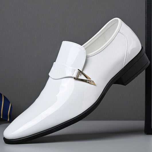 Zapatos Casuales de Cuero para Hombre Estilo Británico Clásico con Punta Afilada