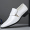 Zapatos Casuales de Cuero para Hombre Estilo Británico Clásico con Punta Afilada