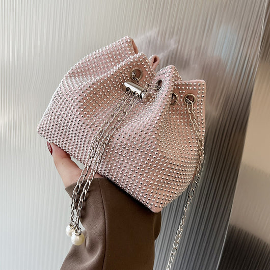 Bolso Bandolera Diagonal con Cadena de Diamantes - Image 5