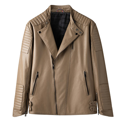 Chaqueta de Cuero para Hombre Primavera Otoño - Estilo Motociclista Casual - Image 4