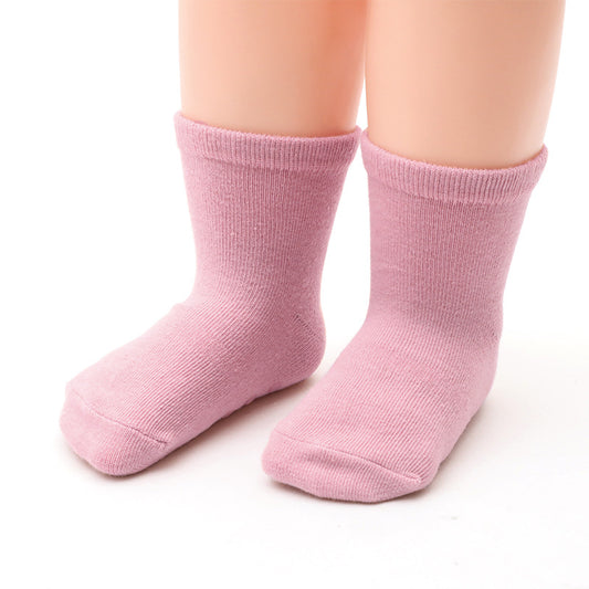 Calcetines Antideslizantes de Algodón para Niños - Colores Sólidos