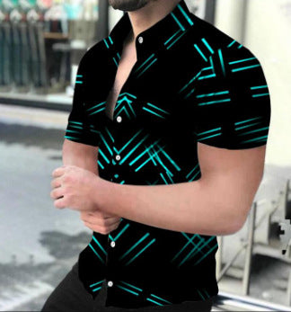 Camisa Estampada con Solapa para Hombre - Image 20