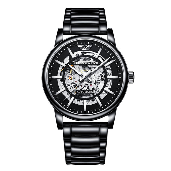 Reloj Mecánico Deportivo Impermeable con Esfera Calada y Luz Nocturna para Hombre