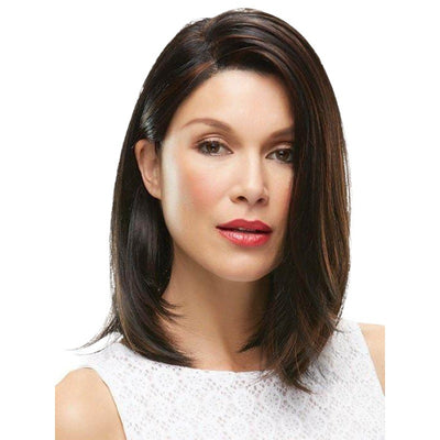 Peluca Corta Bicolor Marrón y Negro - Cabello Liso Natural