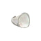Ins Niche Mother-of-pearl Shell Stone S925 Sterling Plateado Ring Blanco Dorado Adjustable