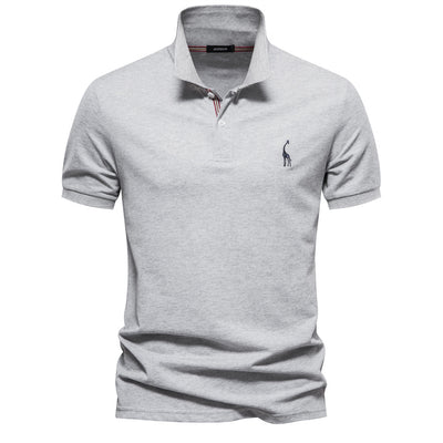 Polo Clásico para Hombre con Bordado de Venado - Diseño Básico Manga Corta - Image 4