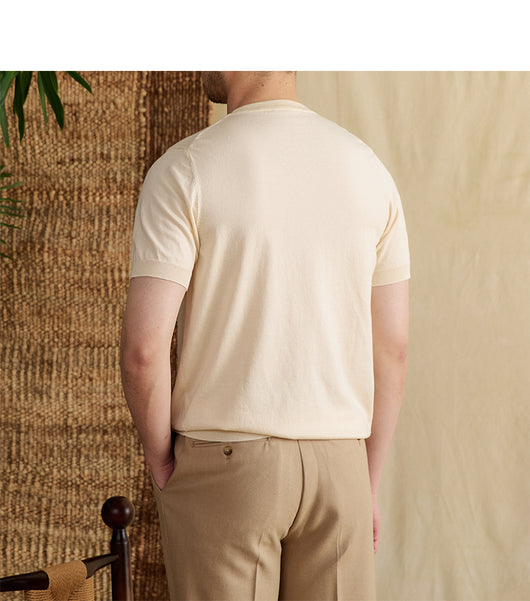 Camiseta Hombre Verano Tencel Algodón Cuello Redondo Manga Corta - Image 9
