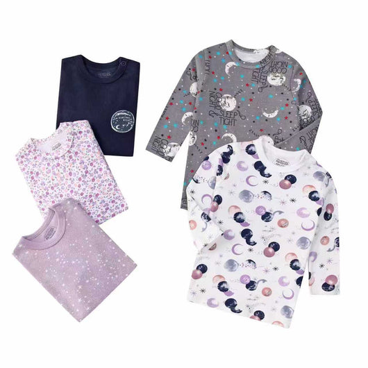 Pack de 5 Camisetas Infantiles Manga Larga Estampado Otoño Multicolor - Image 15