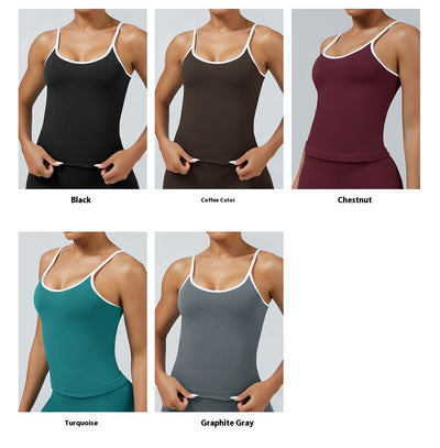 Chaleco Deportivo Mujer Espalda Descubierta Contraste de Colores - Image 34