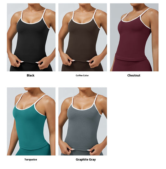 Chaleco Deportivo Mujer Espalda Descubierta Contraste de Colores - Image 34