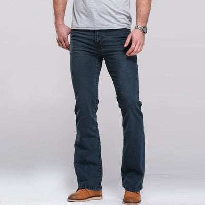 Jeans Casuales Hombre Azul Oscuro Slim Fit Microelástico Lavado Clásico - Image 4