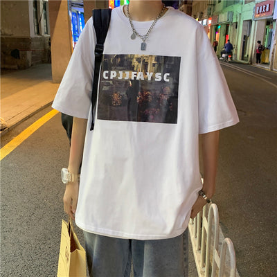 Camiseta Hombre Talla Grande Suelta Manga Media Verano - Image 6